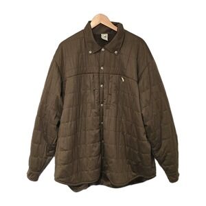 Mack's Prairie Wings Brown Quilted Primaloft Shirt Jacket 2XL Button Front‎